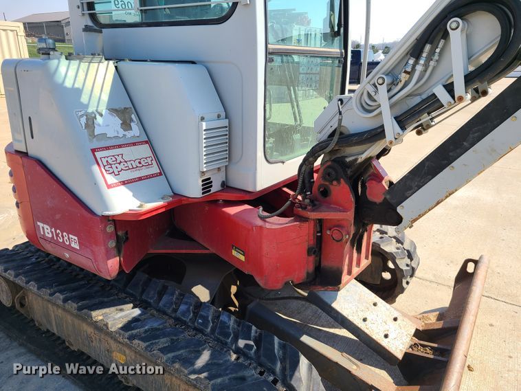 image for item IQ9096 2008 Takeuchi TB138FR  mini excavator