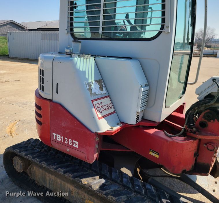 image for item IQ9096 2008 Takeuchi TB138FR  mini excavator