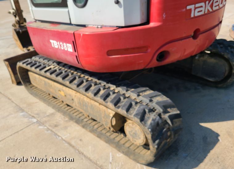 image for item IQ9096 2008 Takeuchi TB138FR  mini excavator