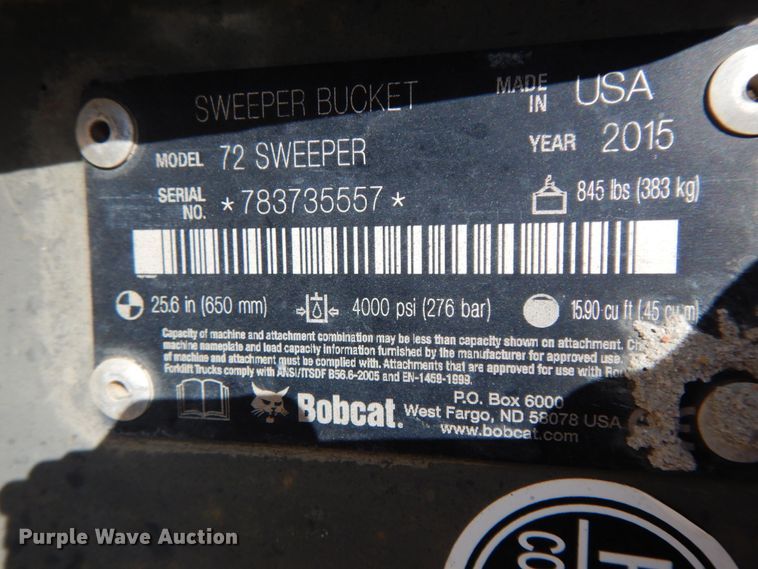 image for item IX9435 Bobcat 72  skid steer broom