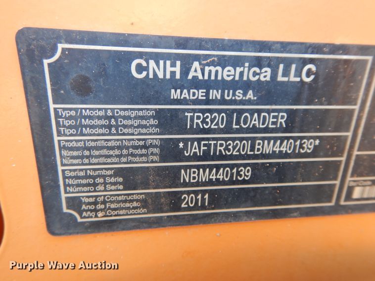 image for item IX9437 2011 Case TR320  tracked skid steer loader