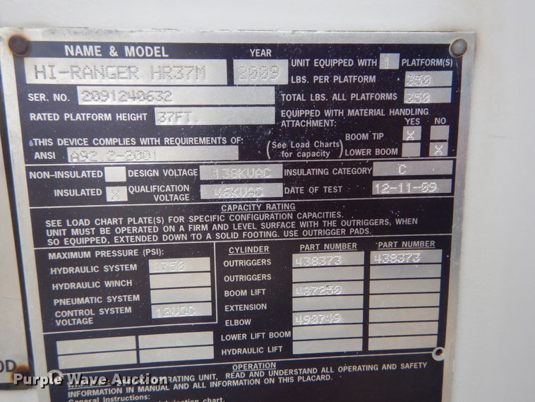 image for item IY9585 2009 Ford F550 Super Duty XL  bucket truck