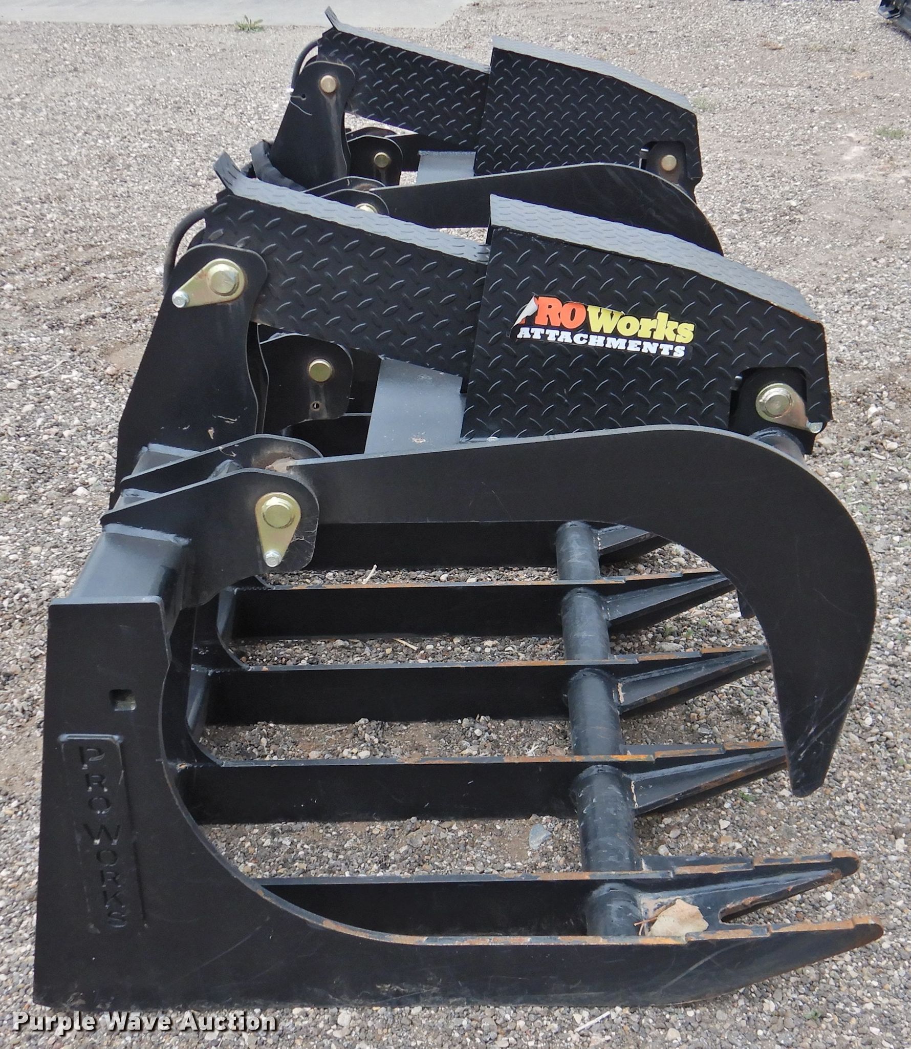 ProWorks 84"W skid steer grapple bucket in Amarillo, TX Item DJ8435 sold Purple Wave