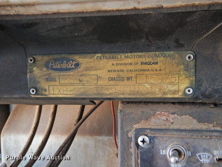 image for item DJ8375 1985 Peterbilt 359  dump truck