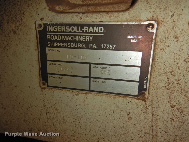 image for item DJ8377 Ingersoll Rand DD-110  double drum vibratory roller