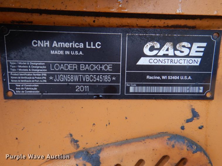 image for item DL2798 2011 Case 580 Super N WT  backhoe