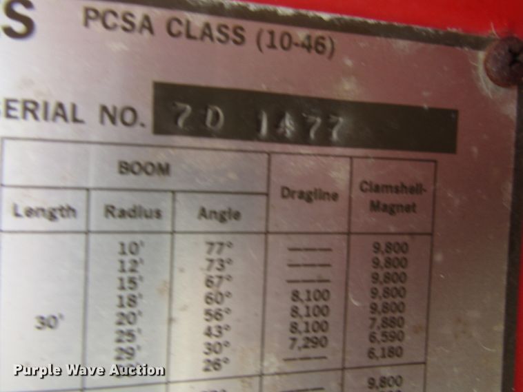 image for item GC9905 1968 Link Belt LS78  crane