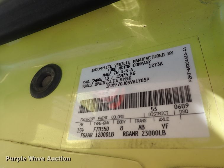 image for item IF9007 1995 Ford F750  dump truck