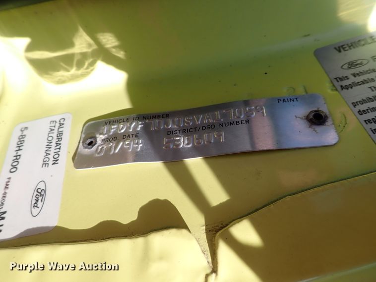 image for item IF9007 1995 Ford F750  dump truck