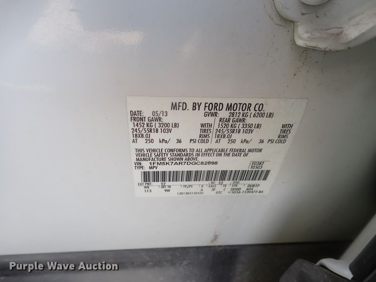 image for item IF9050 2013 Ford Explorer Police Interceptor  SUV