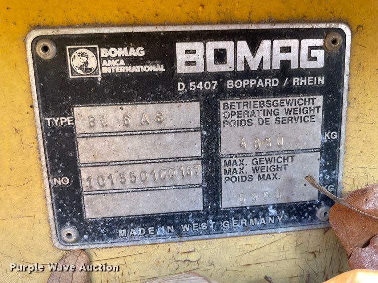 image for item II9387 Bomag BW6AS  double drum roller