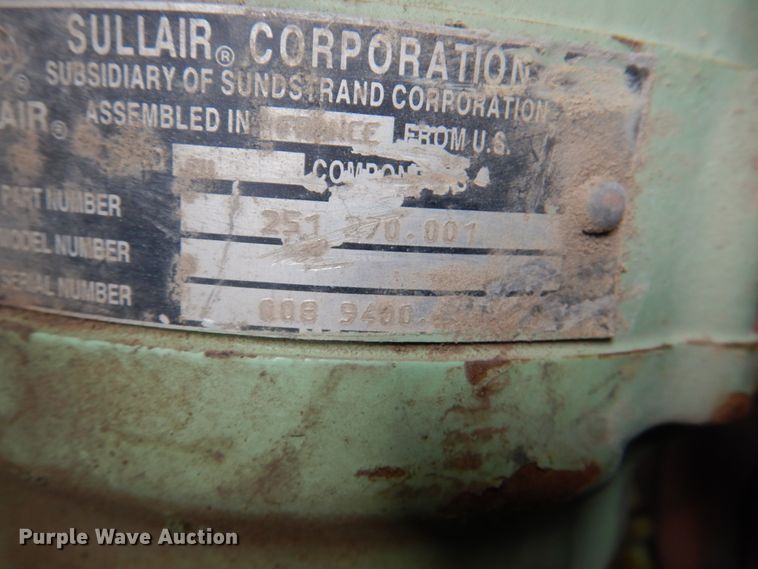 image for item II9948 Sullair 185 DPO JD  air compressor