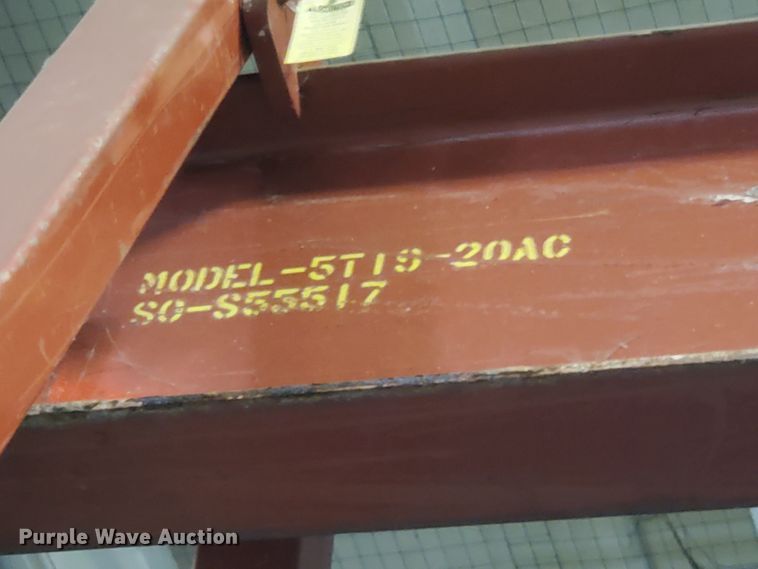 image for item IL9071 2012 Wallace Cranes 5T19-20AC A-frame hoist