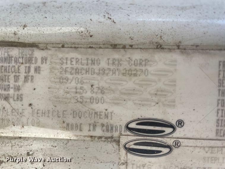 image for item IR9757 2007 Sterling Acterra  refuse truck