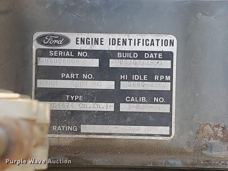 image for item IX9150 1992 Ford L8000  dump truck