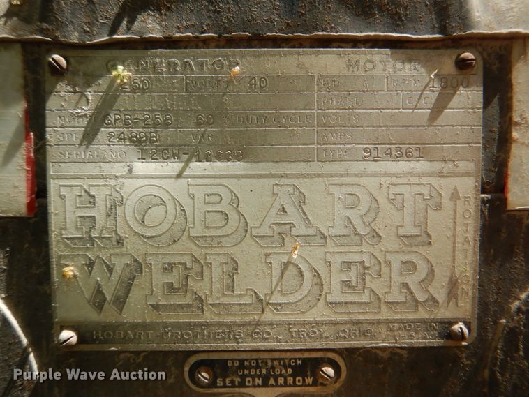 image for item IY9457 Hobart GPB-258  welder/generator