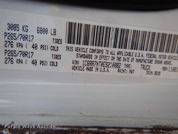 image for item IY9473 2014 Dodge Ram 1500  Crew Cab pickup truck