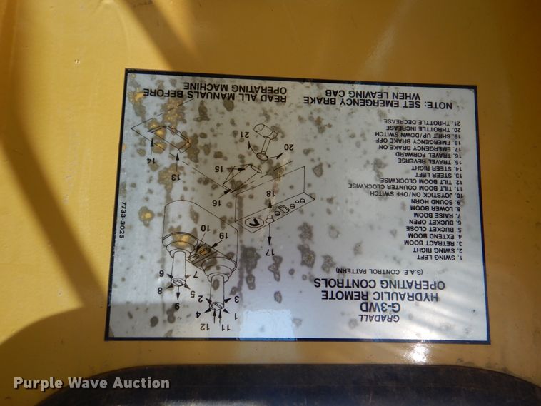 image for item IY9474 Gradall G3WD  wheeled excavator