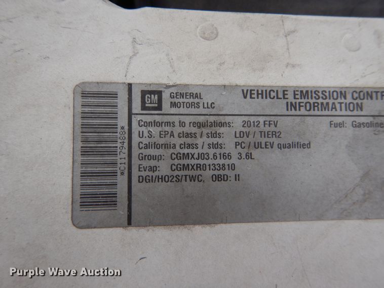 image for item IY9578 2012 Chevrolet Impala Police