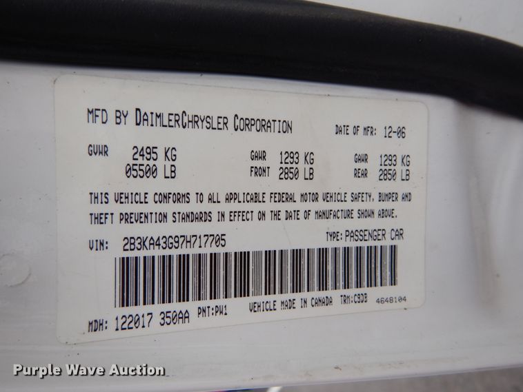 image for item IY9579 2007 Dodge Charger