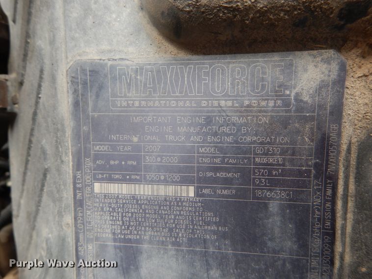 image for item IY9580 2008 International WorkStar 7400  dump truck