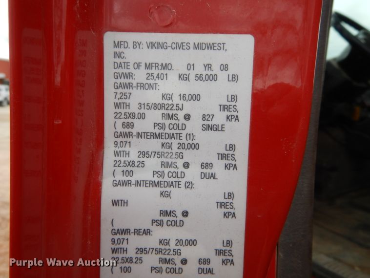 image for item IY9580 2008 International WorkStar 7400  dump truck