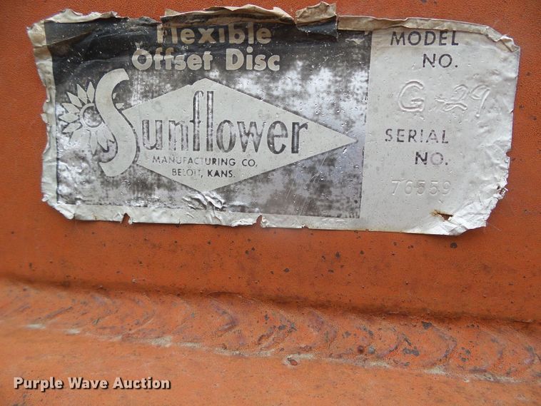 image for item DI5571 Sunflower G29  tandem double off-set disk