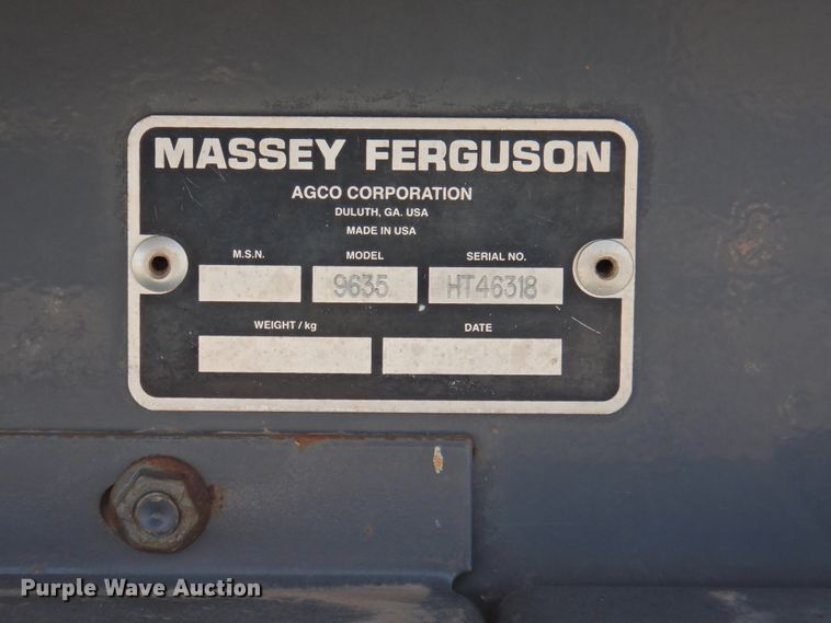image for item DJ8428 2008 Massey-Ferguson 9635  windrower