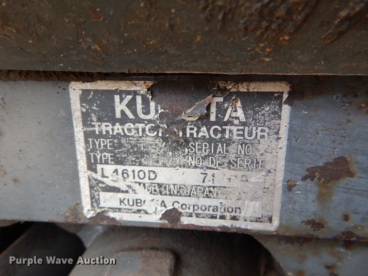 image for item DL2888 Kubota L4610  MFWD tractor