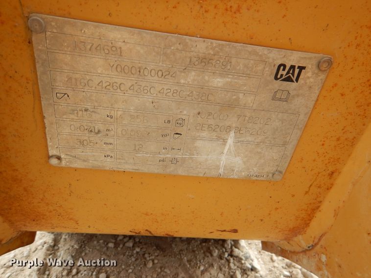 image for item DL2891 1990 Caterpillar 416  backhoe