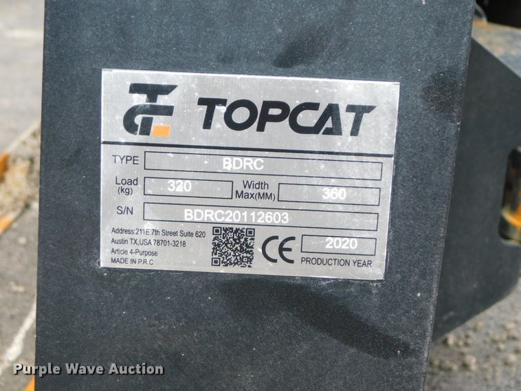 image for item HX9258 2020 TopCat BDRC 42"W skid steer boom rotary mower