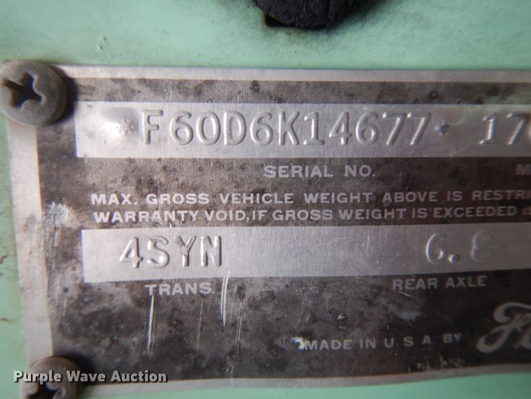image for item ID9747 1956 Ford F600  grain truck