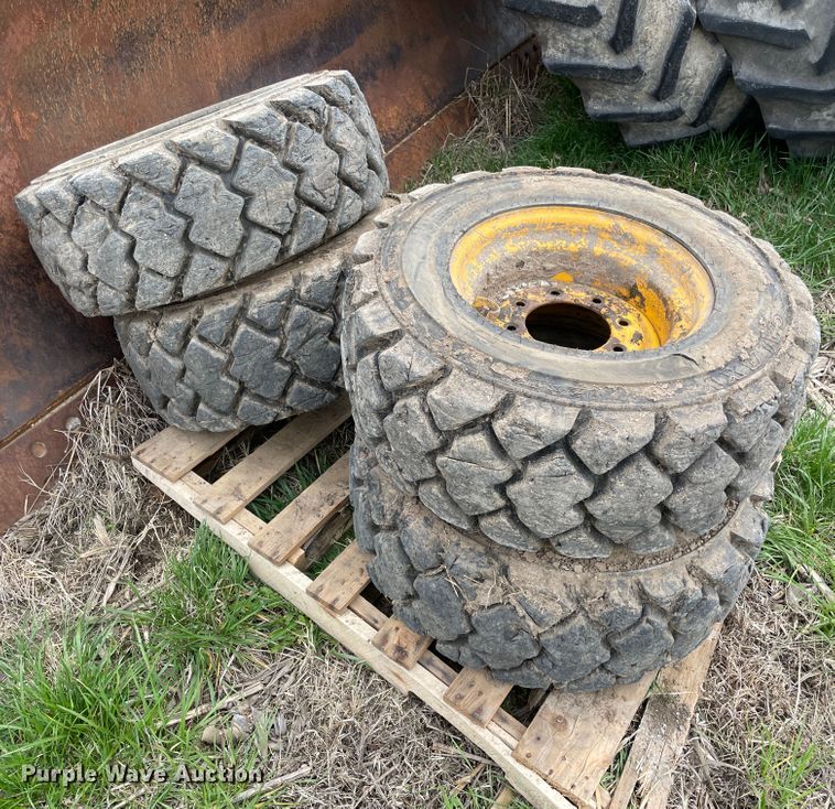 image for item II9393 (4) 12x16.5 tires and wheels