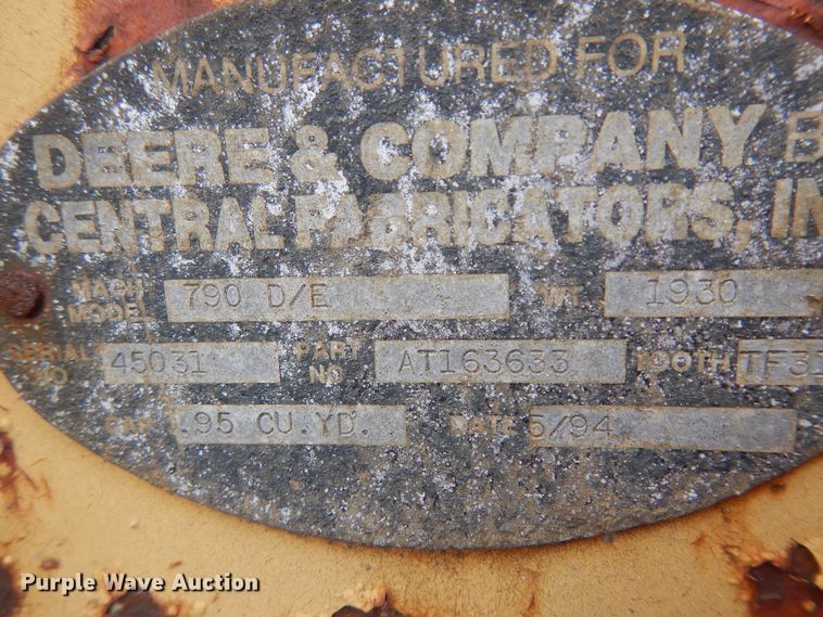 image for item IP9143 John Deere 790 D/E  excavator bucket