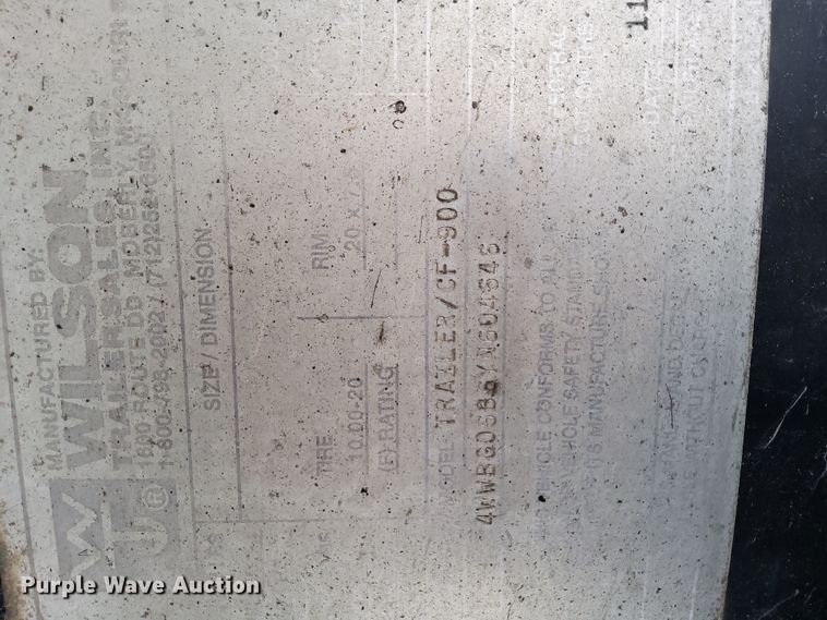 image for item DJ0430 2000 Wilson CF-900 flatbed trailer