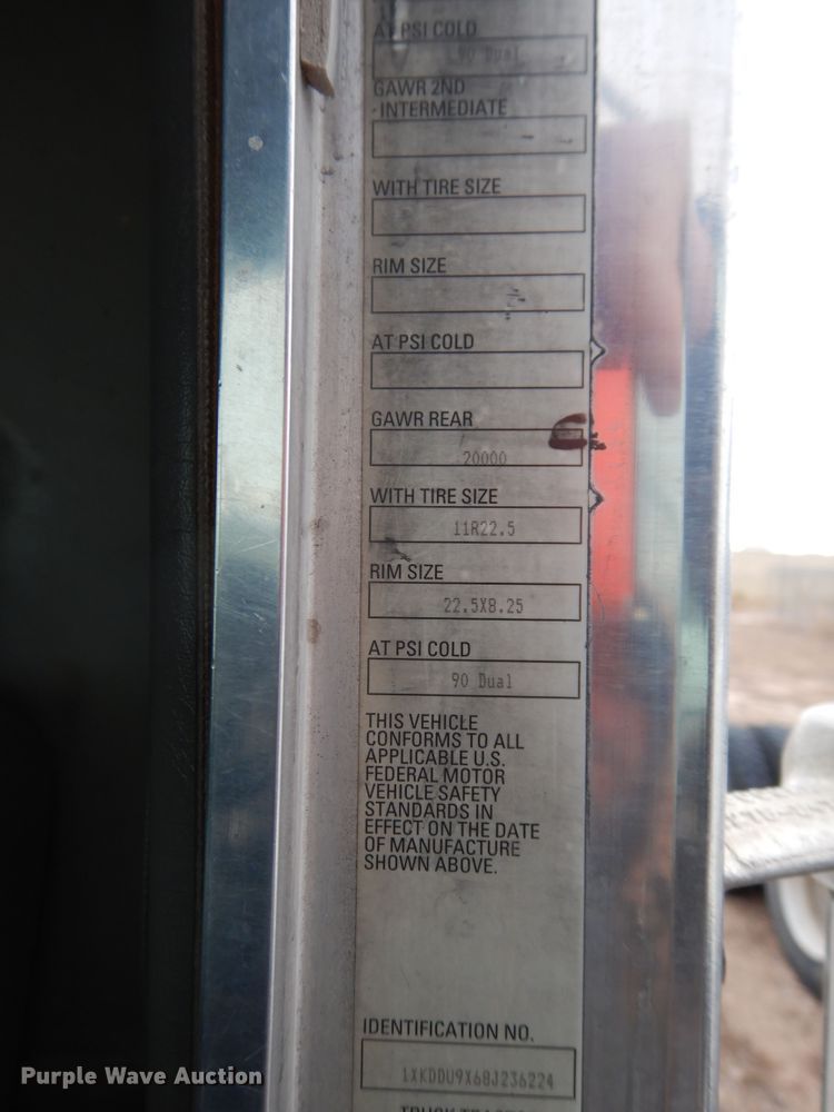 image for item DJ1156 2008 Kenworth T800  semi truck