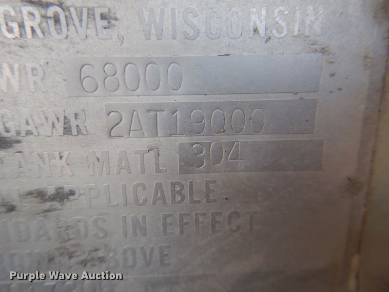 image for item DJ1179 1990 Stainless  tank trailer