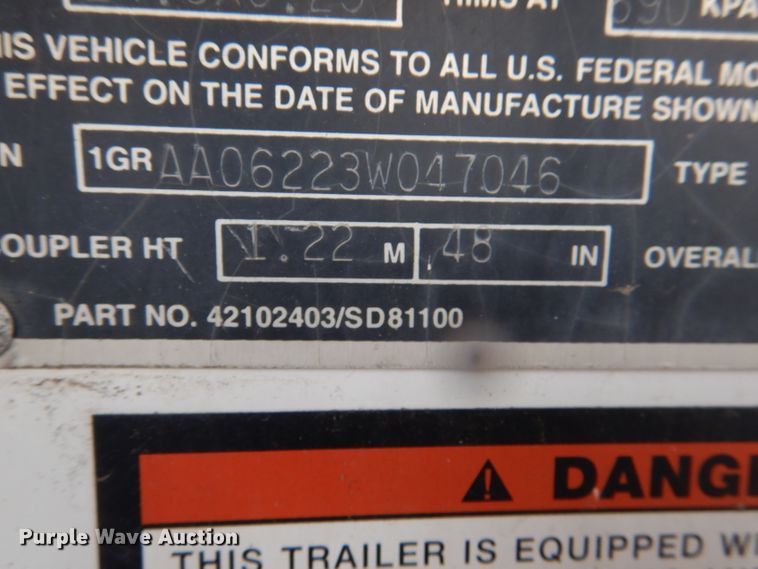 image for item DL2819 2003 Great Dane 7811TZ-1A 53  refrigerated van trailer