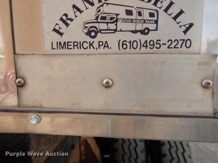 image for item DM2827 2005 Phoenix Coach Works horse trailer