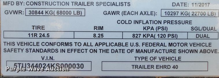 image for item FL9171 2019 Scrap Master EHRD40 end dump trailer