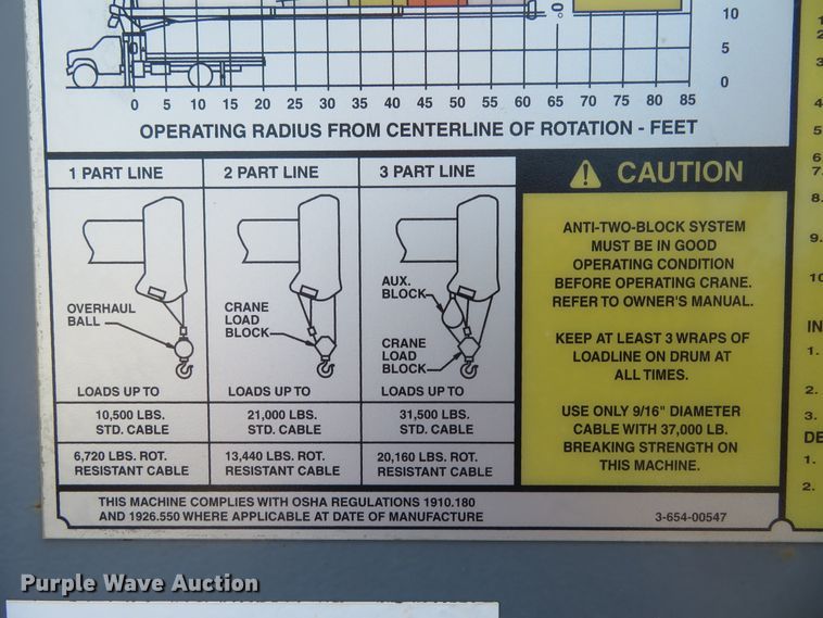 image for item FP9254 2000 Sterling L-Line  crane truck