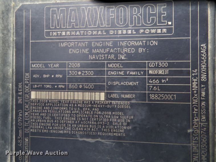 image for item FP9258 2009 International WorkStar 7400  utility / service truck