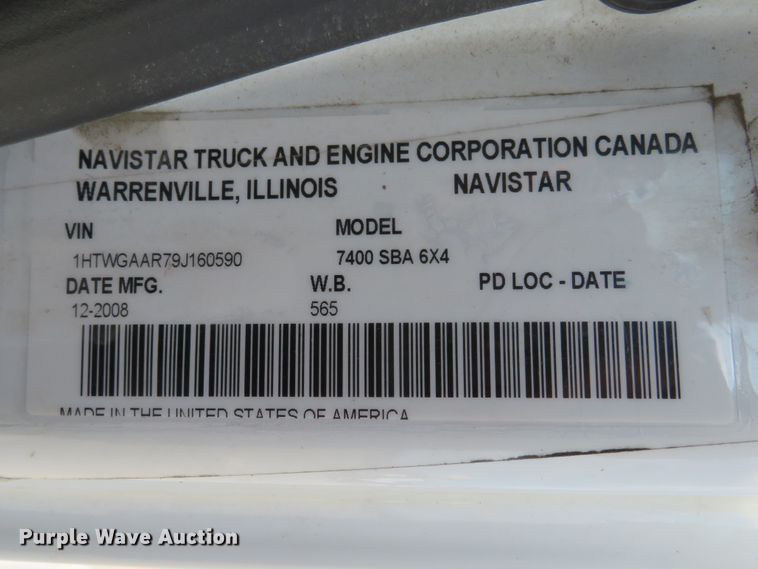 image for item FP9258 2009 International WorkStar 7400  utility / service truck