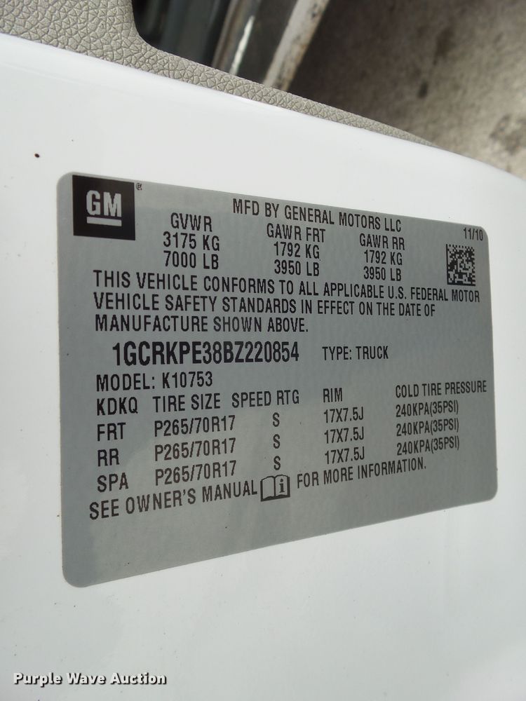 image for item DA7098 2011 Chevrolet Silverado 1500  Ext. Cab pickup truck