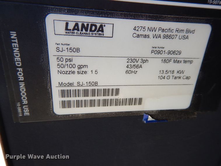 image for item DF6778 Landa SJ 150B parts washer