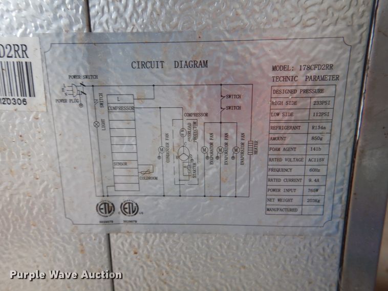 image for item DJ0284 Avantco 178CFD2RR refrigerator