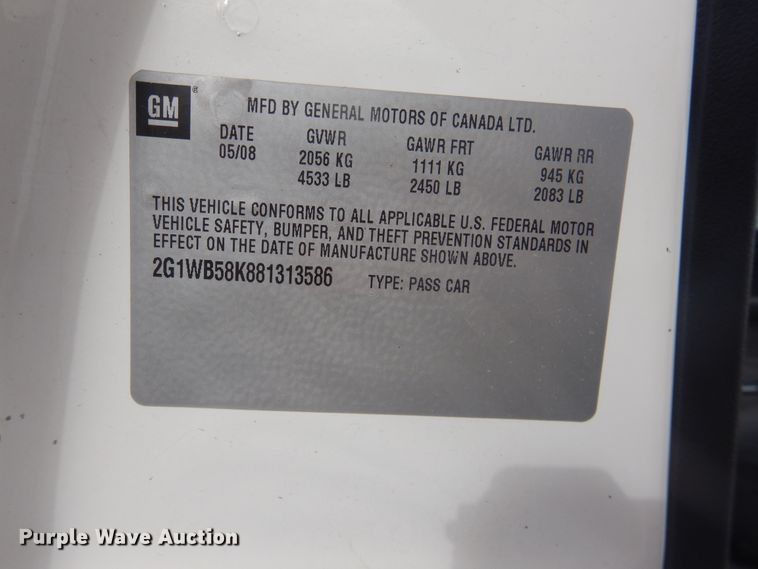 image for item DJ1240 2008 Chevrolet Impala