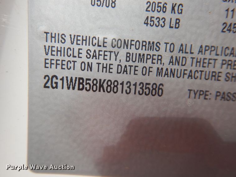 image for item DJ1240 2008 Chevrolet Impala