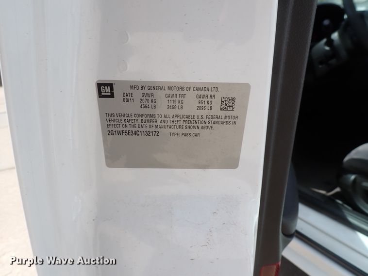 image for item DJ5505 2012 Chevrolet Impala