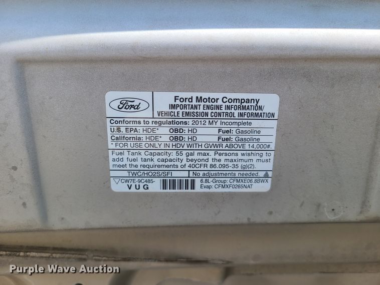 image for item DK4761 2012 Ford E450  box truck